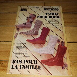 Beehive Patons Family Sock Knitting Pattern Book (Beehive Patons #421, 1990s)